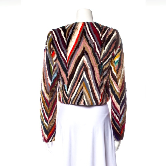 Alice AND OLIVIA FOX 🦊 MINK CHEVERON - Picture 5 of 11